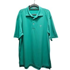 Peter Millar Summer Comfort Mens L Green Short Sleeve Polo Shirt Golf Casual
